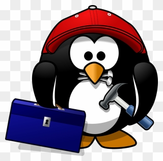 Builder Penguin Clipart