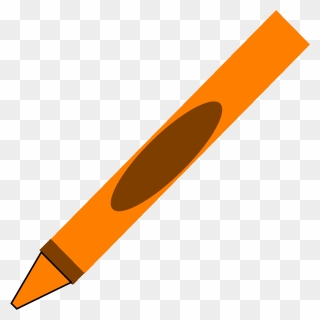 Orange Crayon Clipart - Png Download