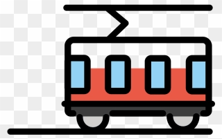 Tram Car Emoji Clipart - Icon - Png Download