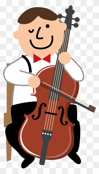 Cello Player Music Clipart - 無料 イラスト チェロ - Png Download