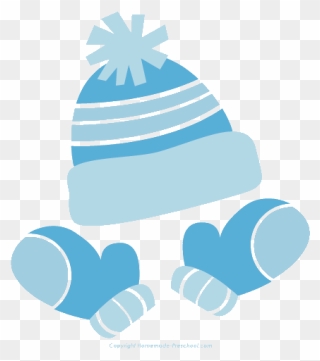 Elegant Free Mitten Clip - Hat And Mittens Clipart - Png Download