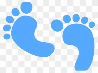 Light Blue Clipart Blue Baby Foot - Baby Feet Transparent Background - Png Download