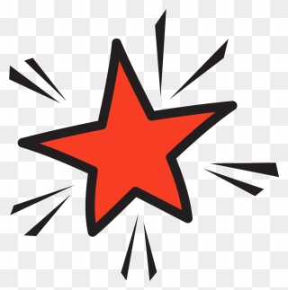Red Star Back In Time - Pentagram Clipart