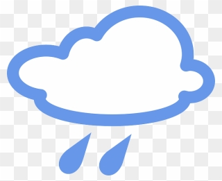 Cloudy, Rainy, Rain, Drops, Raindrops, Clouds, Overcast - Windy Weather Symbol Clipart - Png Download