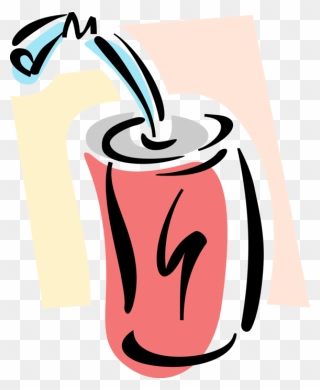 Vector Illustration Of Soda Pop Soft Drink Refreshment - Soda Can Clip Art - Png Download