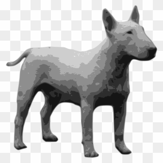 Grayscale Vector Image Bull Terrier - Grayscale Clipart
