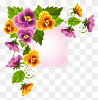 Flower Floral Design Stock Photography - Border Background Design Flowers Clipart