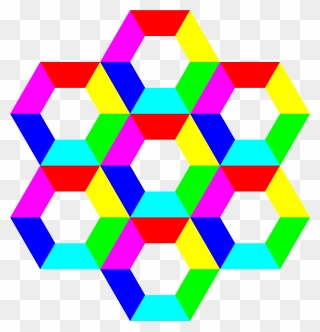Half Hexagon Fun Clipart, Vector Clip Art Online, Royalty - Half Hexagon Clipart - Png Download