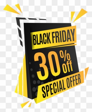 Black Friday 30% Off Png - Graphic Design Clipart