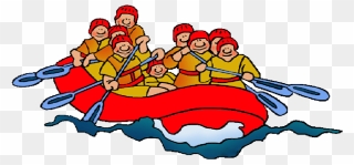 White Water Rafting Clip Art - Png Download