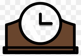 Mantelpiece Clock Emoji Clipart - Png Download