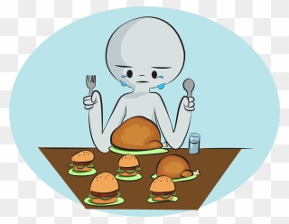 Binge Eating Disorder Cartoon Clipart