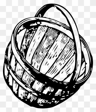 Picnic, Outline, Cartoon, Empty, Half, Automatic - Basket Clip Art - Png Download
