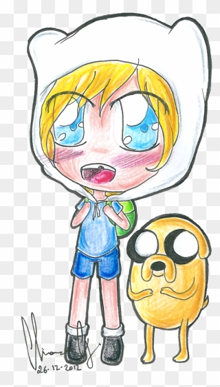 Chibi Finn And Jake - Cartoon Clipart