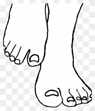 Feet Clipart Line Drawing, Picture - Feet Clipart Black And White - Png Download
