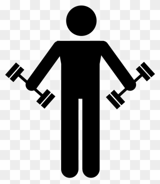 Transparent Weightlifting Clipart - Man Lifting Weights Clipart - Png Download