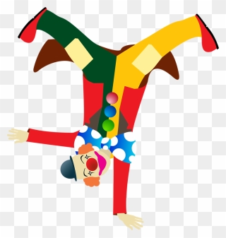 Clown Png Clip Art - Clown Doing Handstand Transparent Png
