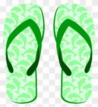 Flip-flops Clipart - Green Flip Flops Clip Art - Png Download