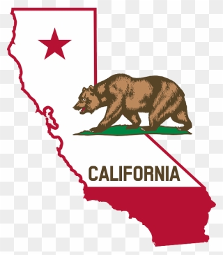 California Flag In State Clipart