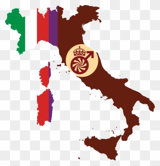 Flag Map Of Italian Mse - Most Common Foreign Citizenship Italy Clipart