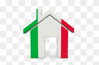 House With Italy Flag Clipart