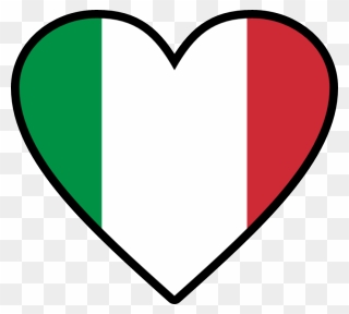 #italianflag - Italian Flag Love Heart Clipart
