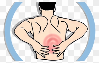 Back Pain And Unhealthy Behavior Go Hand In Hand - Lower Back Pain Clipart - Png Download