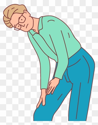 Man With Leg Pain Clipart - Png Download