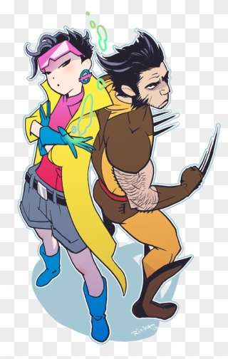 Collection Of Free Wolverine Drawing Colored Pencil - Wolverine And Jubilee Clipart