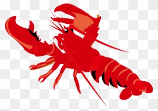 Seafood Invertebrate Free Background - Cartoon Lobster Png Clipart