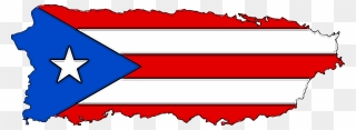 Puerto Rico Map Flag Clipart