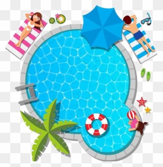 Kids Pool Top View Clipart