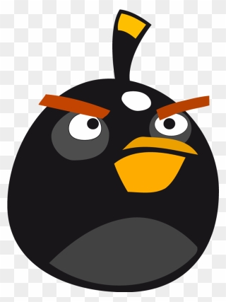 Angry-birds - Black Angry Birds Bomb Clipart