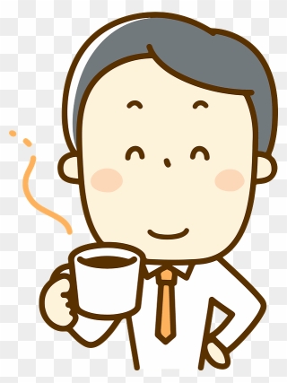 Businessman Coffee Clipart - Dad Clipart Png Transparent Png