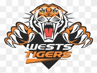Clip Art Free Download Transparent Tiger West - West Tigers Nrl Logo - Png Download