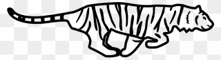Tiger Running Animal Free Photo - Moving Animal Black And White Clipart