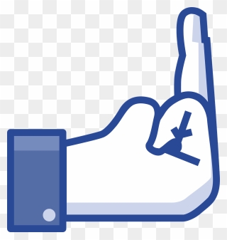 A Facebook "like - Facebook Like Middle Finger Clipart