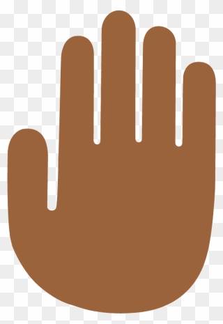 Raised Back Of Hand Emoji Clipart - Png Download