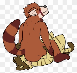 A Musky Jock Finds A Nice Place To Sit - Gay Furry Clipart