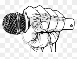 #music #mic #freetoedit - Microphone In Hand Drawing Clipart