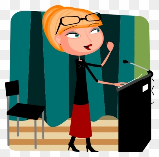 Someone Making A Speech Clipart