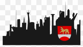 Skylines Silhouette Clip Art - Futuristic City Silhouette - Png Download