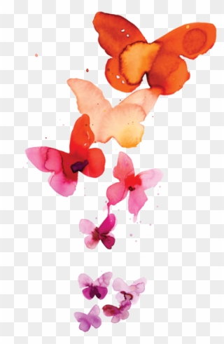 Watercolor Butterfly Art Painting Free Download Png - Watercolor Butterflies Clipart