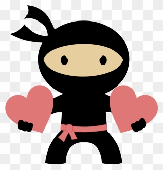 Halloween Ninja Clipart Clip Art Download Ninja In - Happy Valentines Day Ninja - Png Download