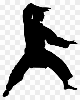 Chinese Martial Arts Karate Silhouette Kata - Martial Arts Logo Png Clipart