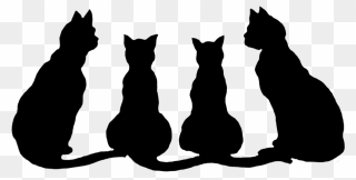 Transparent Halloween Black Cat Png - Black Cats Clipart Black And White