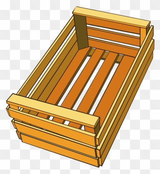 Crate2 Clipart - Wood Crate Clipart - Png Download