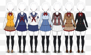 Collection Of Free Drawing Anime School Uniform Download - Gacha Life School Uniforms Clipart