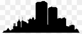 Manhattan Skyline Drawing - City Silhouette Png Clipart
