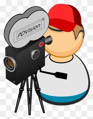Camera Man Vector Clipart Image - Camera Operator Cartoon Gif - Png Download